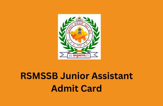 RSMSSB Junior Assistant Admit Card